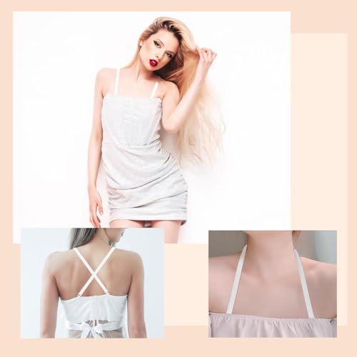 Shoulder Bra Straps Replacement 3 Pairs Women's Convertible Bra Straps, Adjustable Elastic Underwear Shoulder Strap, Bra Shoulder Straps Removable Multi Color Women Bra Straps(15mm Width)3