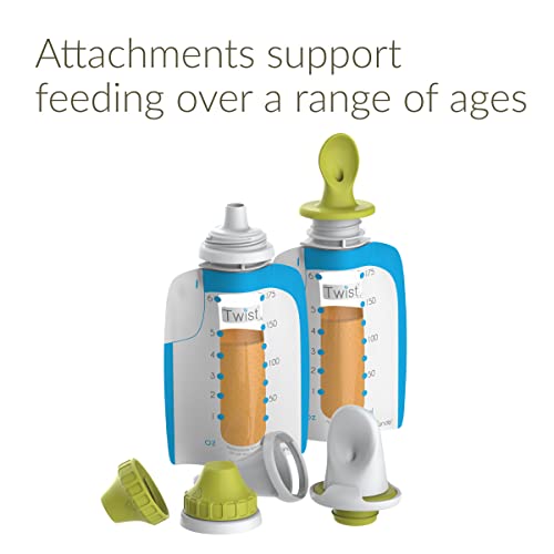 image for Kiinde Foodii Reusable Snack Spout Attachments for Homemade Puree Sque