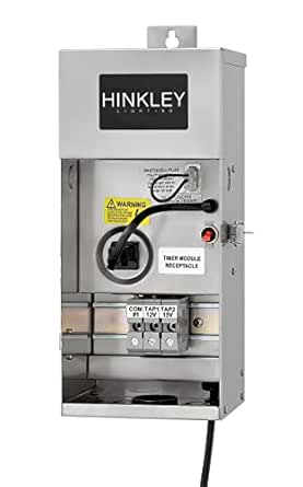 Hinkley Landscape Pro-Series Transformer, 12v and 15v taps, Wet-Rated, Photocell, Stainless Steel