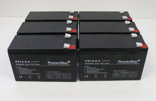 PowerStar-12V 9AH SLA Battery Replaces CP1290 6-DW-9 HR9-12 PS-1290F2-6PK