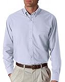 Van Heusen Men's Dress Shirt Regular Fit Oxford Solid, Blue, 15.5'-16' Neck 33'-34' Sleeve