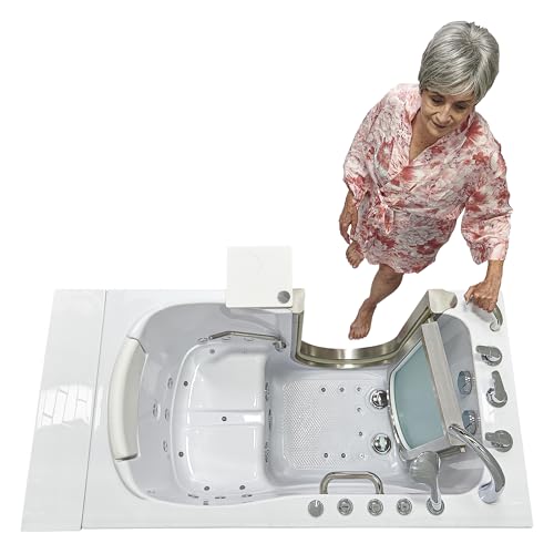 Ella Royal 32"x52" Acrylic Air and Hydro Massage and Heated Seat Walk-In Bathtub with Left Inward Swing Door, 5 Piece Fast Fill Faucet, 2" Dual Drain - Image 3