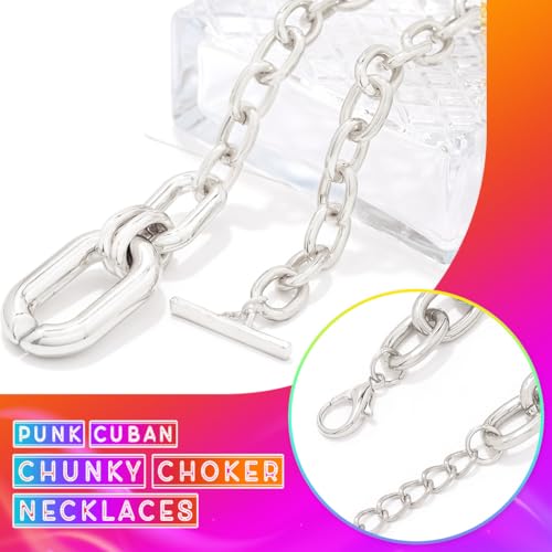 CLOACE Chunky Choker Necklaces Layered Pendant Necklace Chain Punk Thick Necklace Accessories for Women 5