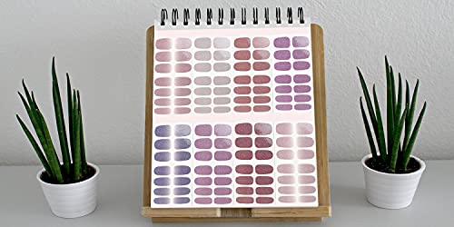 10 Sheets Nail Polish Sticker Full Wrap Nail Strip Supplies Gradient Purple Pink Shiny Self-Adhesive Gel Nail Art Design Decals With Nail File For Women Girls Manicure Decoration Tips #TOP3