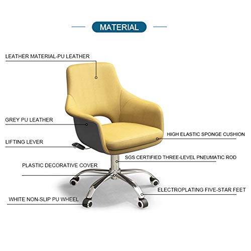 Chaise de bureau confortable en cuir PU au design soigné YRYRYW - 3