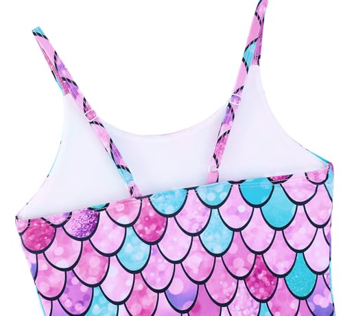 Girls' One Piece Swimwear Cartoon Printed Hawaiian Swimsuits for 3-12 Years3