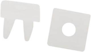 100Pcs White Square Plastic Fastener Retainer Clips for Auto Car 6mm Automotive Parts