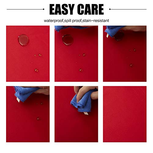 Obstal 210GSM Rectangle Red Tablecloth, Christmas Decorations Waterproof Table Cloth, Table Cover Protector for Holiday Party Use (Rio Red,60 x 84 Inch) – Image 3