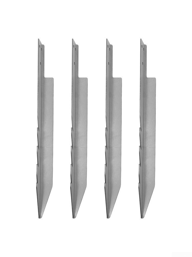 ZYNCUE Anclajes de suelo para columpios, 4 unidades, acero galvanizado, para estructuras de juego de jardín al aire libre, 400 mm, con tornillos