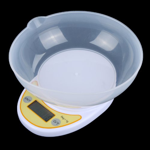 Anself Display de LCD portátil Digital eletrônica cozinha escala 5kg/1G comida parcela pesando equil