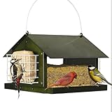 Solution4Patio Bird Feeders for Outdoors Hanging, All Metal,...