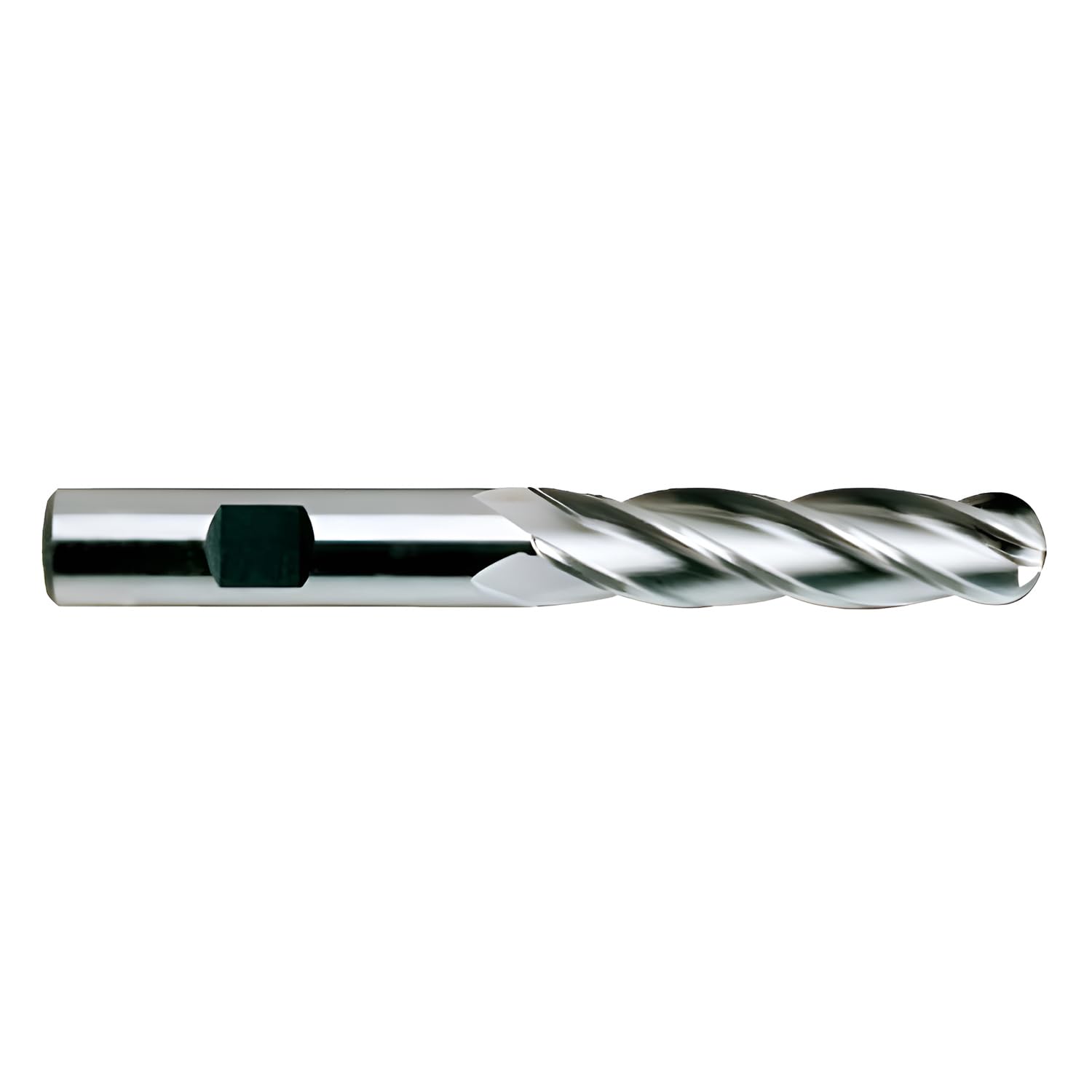 YG-1 44321CC HSSCo8 End Mill, 4 Flute, Long Length, Ball Nose, TiCN Finish, 4" Length, 1/2"