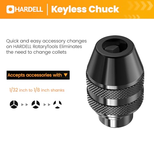 Image of HARDELL Cordless Rotary Tool 3.7V Universal Chuck 5-Speed 71 Accessories | USB Charging Multi-Purpose DIY Craft Tool Sanding Polishing Drilling Engraving Black