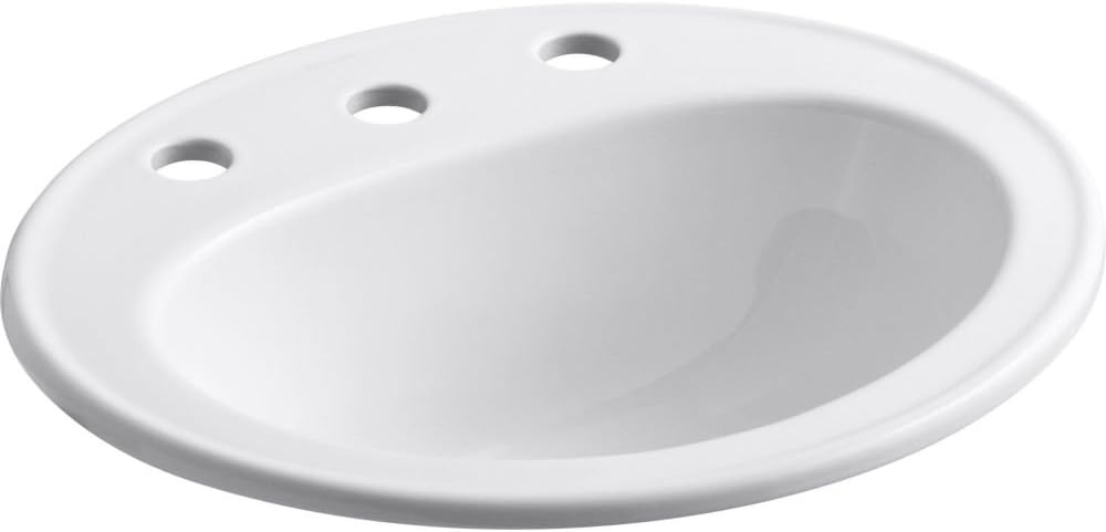 Pennington® Drop-in bathroom sink with 8" widespread faucet holes
