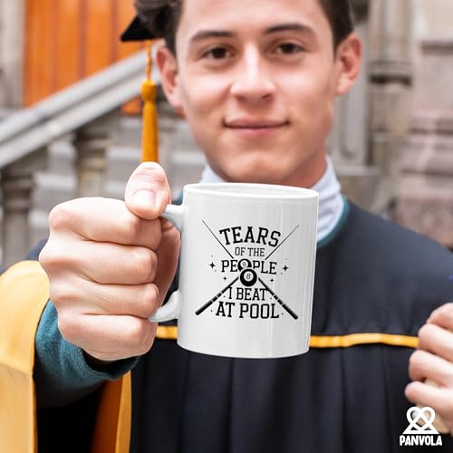 Panvola Tears Of The People I Beat At Pool Billiard Player Gifts Snooker Cue Billiard Gifts Pool Sports Player Dad Brother Husband Boyfriend Novelty Drinkware Ceramic Mug 11 oz White - Image 5
