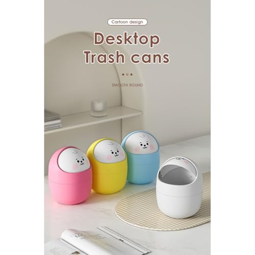 Image of Cortina Corton Design Plastic Small Tabletop Dustbin, Small Waste Bin for Study Table, Office Desk, Bathroom, Kitchen Sink & Washroom (Blue)