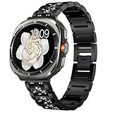 Blueshaweu per gioielli Bling Diamond Metal Dressy Strap regolabile accessori di ricambio compatibili per Galaxy Watch 8 40 mm, 44 mm, 46 mm classico, ecc., Galaxy Watch 8 40mm/44mm/46mm classic