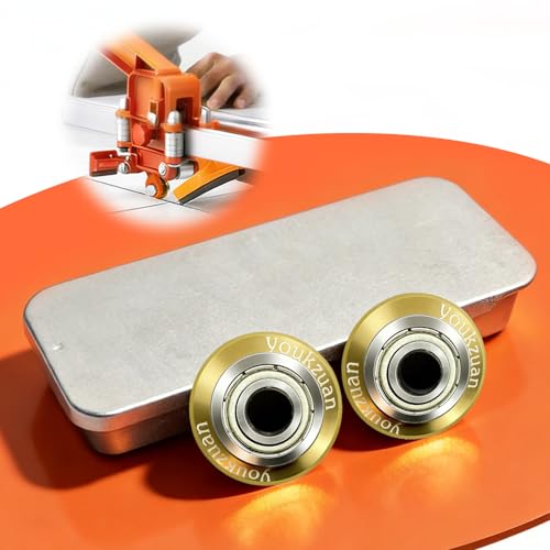 Image of 7 /8 Inch Golden Tungsten-Carbide Tile Scoring Wheel | 2Pcs Tile Cutter Replacement Wheels | For Cutting Tile /Glass Scoring