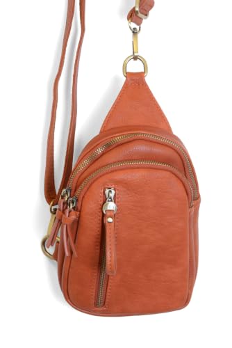 Image of Joy Susan Skyler Sling Bag: Vegan Leather, Zippered Closure, Brass Plated Hardware