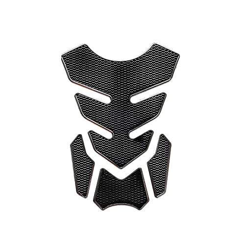 1 Set Universal 3D Motorcycle Gas Tank Sticker Fuel Tank Protector Decal Pad Self-adhesive and Waterproof - Silver