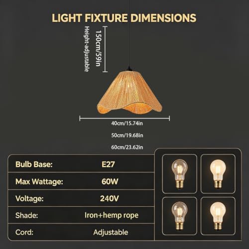 Lámparas colgantes creativas regulables para iluminar comedores oscuros con estilo E27 6