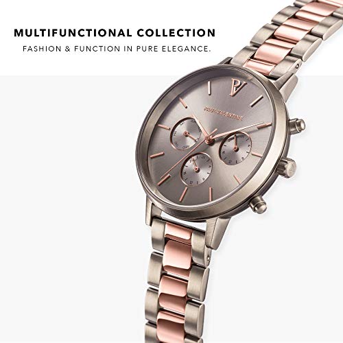 ایگرد | قیمت و خرید Paul Valentine Multifunctional Damenuhr Frauen Uhr  Armband, kratzfestes Glas und Quarzwerk, Chronograf