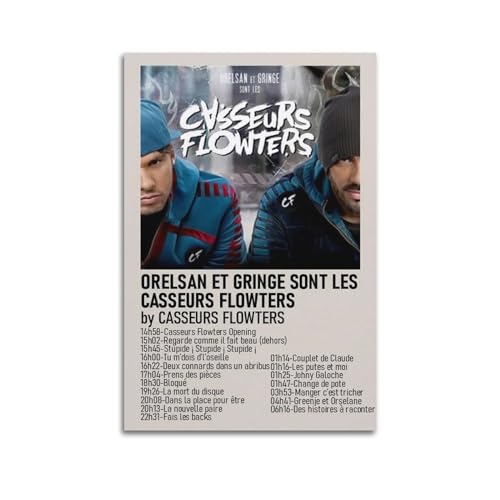 CHNT Casseurs Flowters Poster sur toile pour salon, chambre à coucher, décoration d'intérieur, bureau, salle de sport 30 x 45 cm