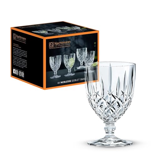 Nachtmann 4-teiliges Kelchgläser Set, 230 ml, Noblesse, 102086, Weingläser aus Kristallglas, Gläser spülmaschinenfest
