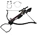 150lbs Black Hunting Crossbow with Scope, 8 x Arrows and Rope Cocking Device