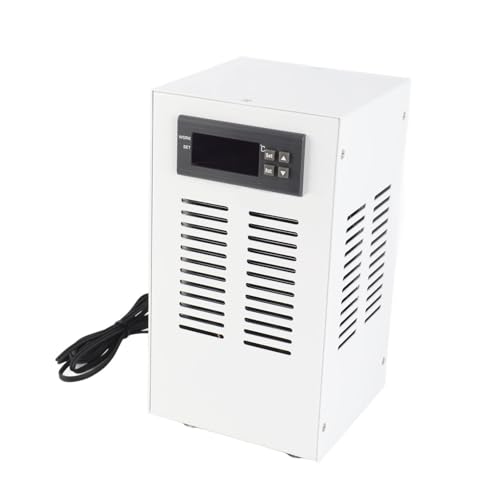 Fafeicy Enfriador de Acuario, Pequeño Enfriador de Agua de 16 GAL para Tanques de Peces Domésticos, Camarones de Cristal de Coral, 110 V con Bomba, de Enfriamiento Silencioso para Uso