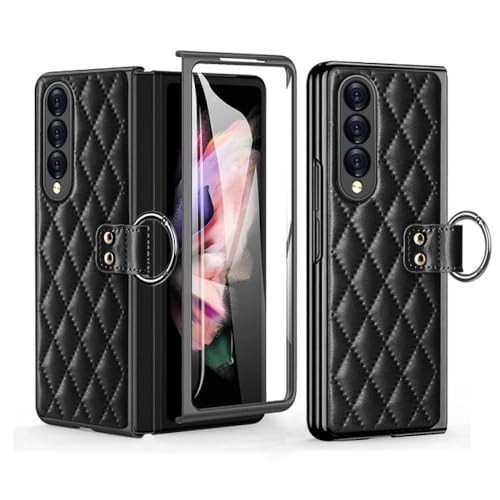 Coque Galaxy Z Fold 4 antichoc avec bague rotative et film écran intégré noir
