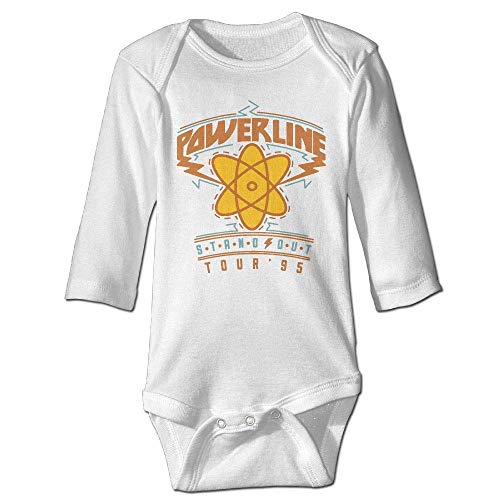 Pengshiliu Powerline Baby Climbing Long Sleeve Bodysuit White
