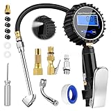 Manometro per pneumatici, manometro digitale, display digitale, misuratore di pressione de...