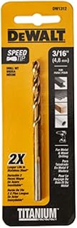 DEWALT 3/16-Inch Titanium Nitride Coated, Split Point Twist Drill Bit (DW1312)