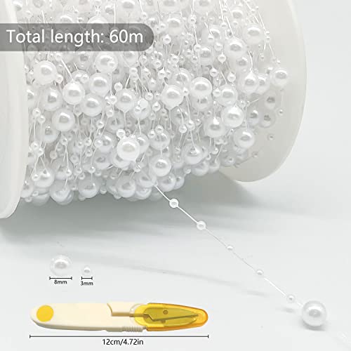 60 Metri di Nastro di Perle,Ghirlanda di Perle