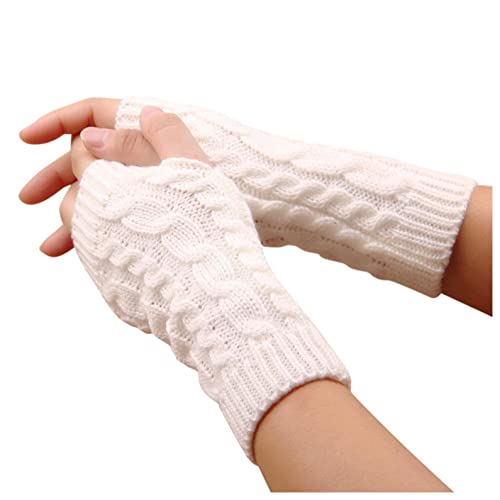 Fingerlose Handschuhe Damen Gestrickt - 30cm Armstulpen | Acryl Winter Accessoires