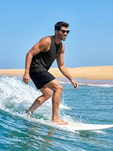 Image of PINSPARK Men's Tank Tops Quick Dry Summer Workout Muscle Shirt Athletic Casual Sleeveless Shirts for Bodybuilding Beach Gym