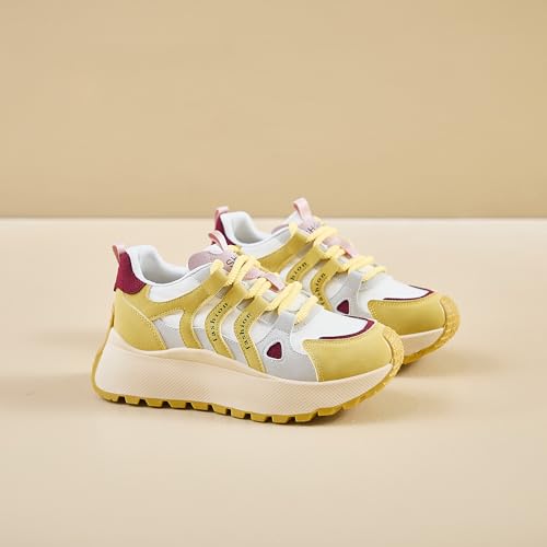 Women's Retro Platform Athletic Shoes Non-Slip Gym & Walking Shoes Lace-Up Breathable Chunky Sneakers2