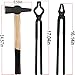 Blacksmith Hammer & Forge Tools Kit - Starter Beginner Making Knife Kit With Anvil, Wolf Jaw Tongs & V-bit Tongs