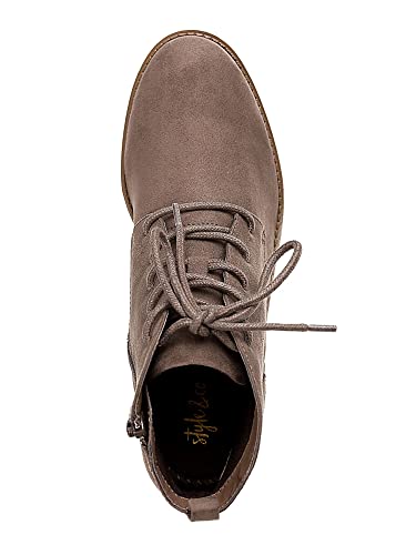 Style & Co. Womens Rizio Suede Almond Toe Ankle Fashion Boots, Taupe, Size 10.03