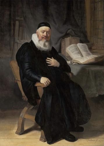 Impresiones de arte barroco Rembrandt cuadro Johannes Elison premium