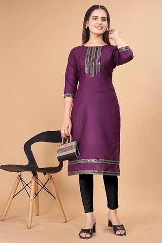 Image of Women's Short Kurti in TopsTunic Rayon Cotton Blend | Ladies Ethnic Tunic