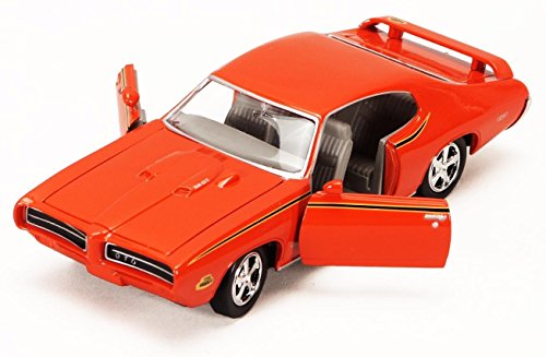 Modelo a escala 1:24 Pontiac GTO 1969 naranja Motormax miniatura 2