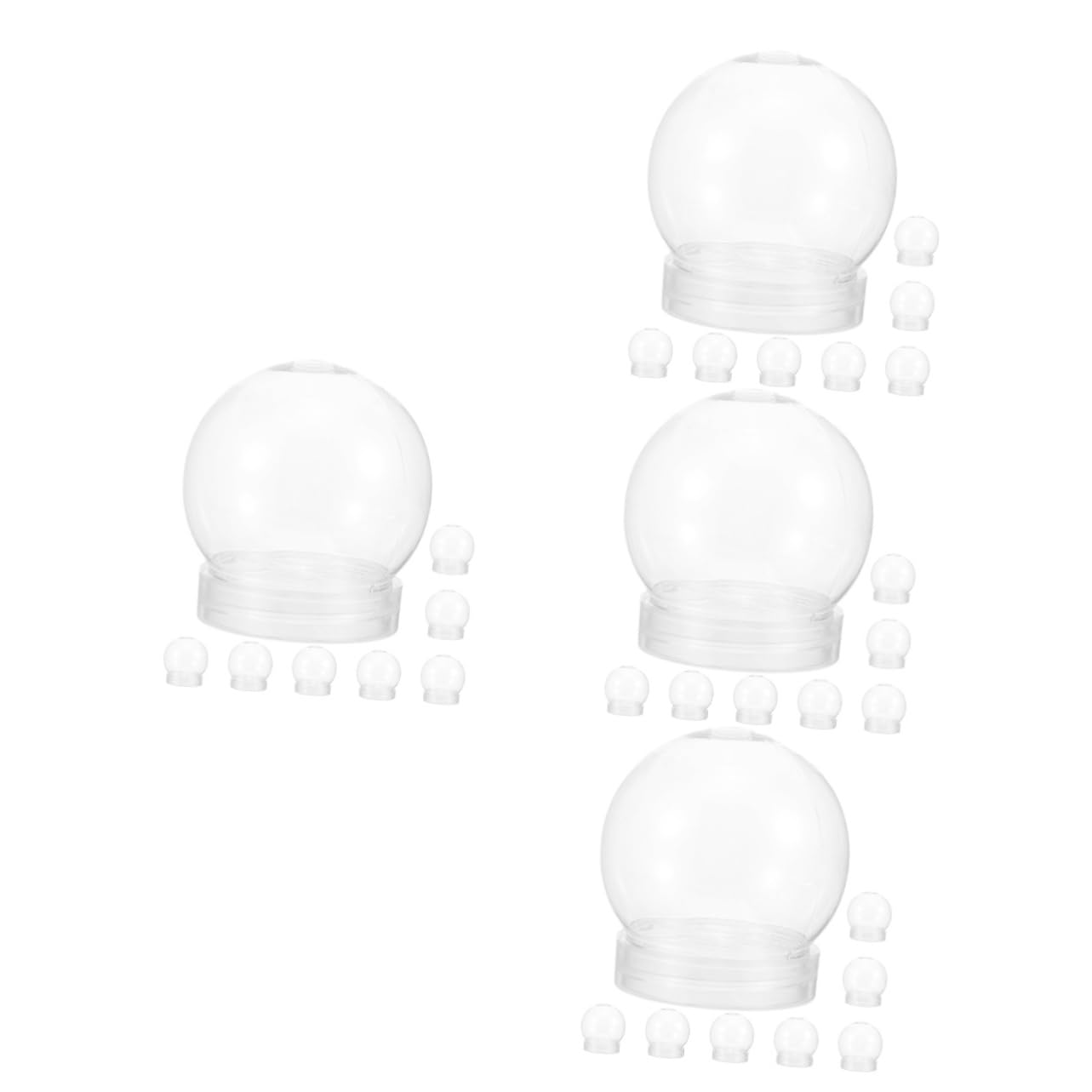 Bolas de plástico transparente rellenables para personalizar adornos navideños