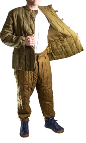 RushnichokSet telogreika Jacket + Pants Red Army ww2 60s Size M Original Vintage Soviet red Army Padded Suit