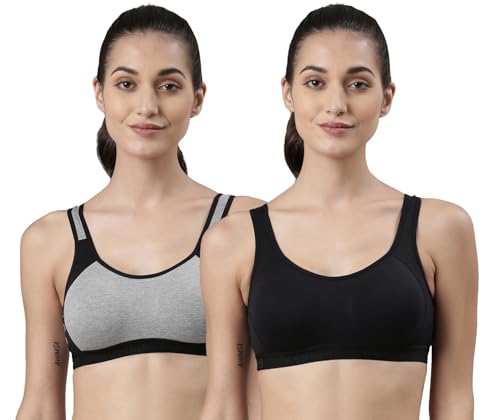 Image of Dollar Missy Pack of 2 Women's Cotton Wire-Free Moulded Sports Bra