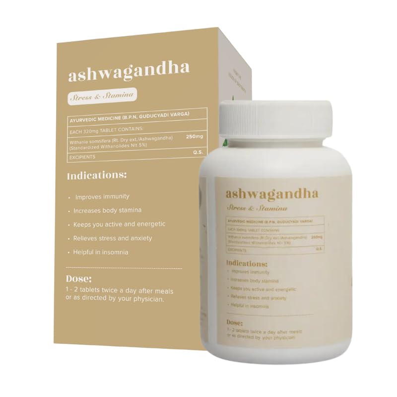 Baidyanath Asli Ayurved Jhansi Ayurvedant Ashwagandha 60 tablets for Control Stress, Improves Vitality and Muscle Strength