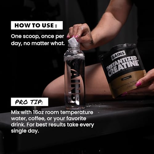 Gains in Bulk Instantized Creatine Monohydrate, Unflavored, 100 Servings - Image 5