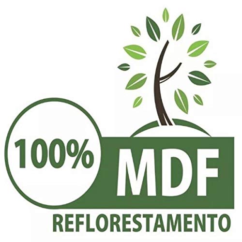 Mesa de canto lateral apoio Gênova Branca 100% MDF - Móveis LeBlanc