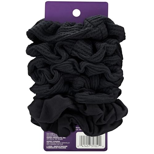 GOODY Ouchless Scrunchie, 8 Count (Black)
